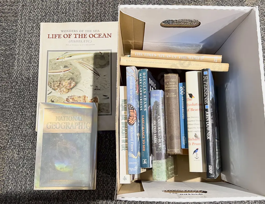 Box of Assorted Books Image 1++