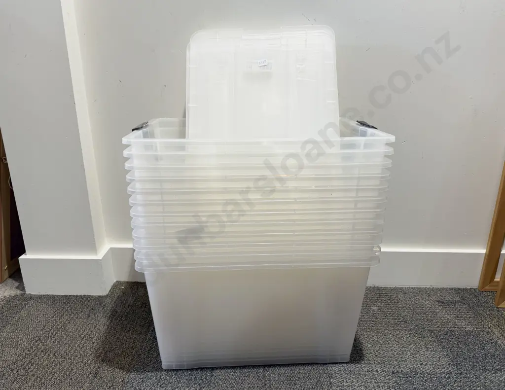 Twelve 50L Storage Tubs Image 1++