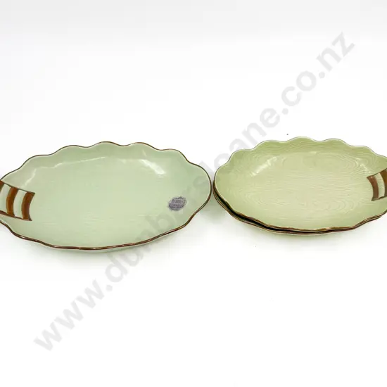 Three Carlton Ware Gilt Handled Dishes