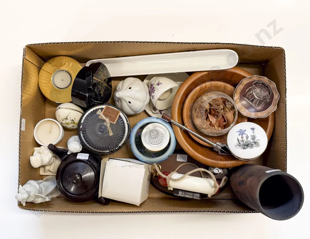 Box of China Woodware Figurines etc Image 1++