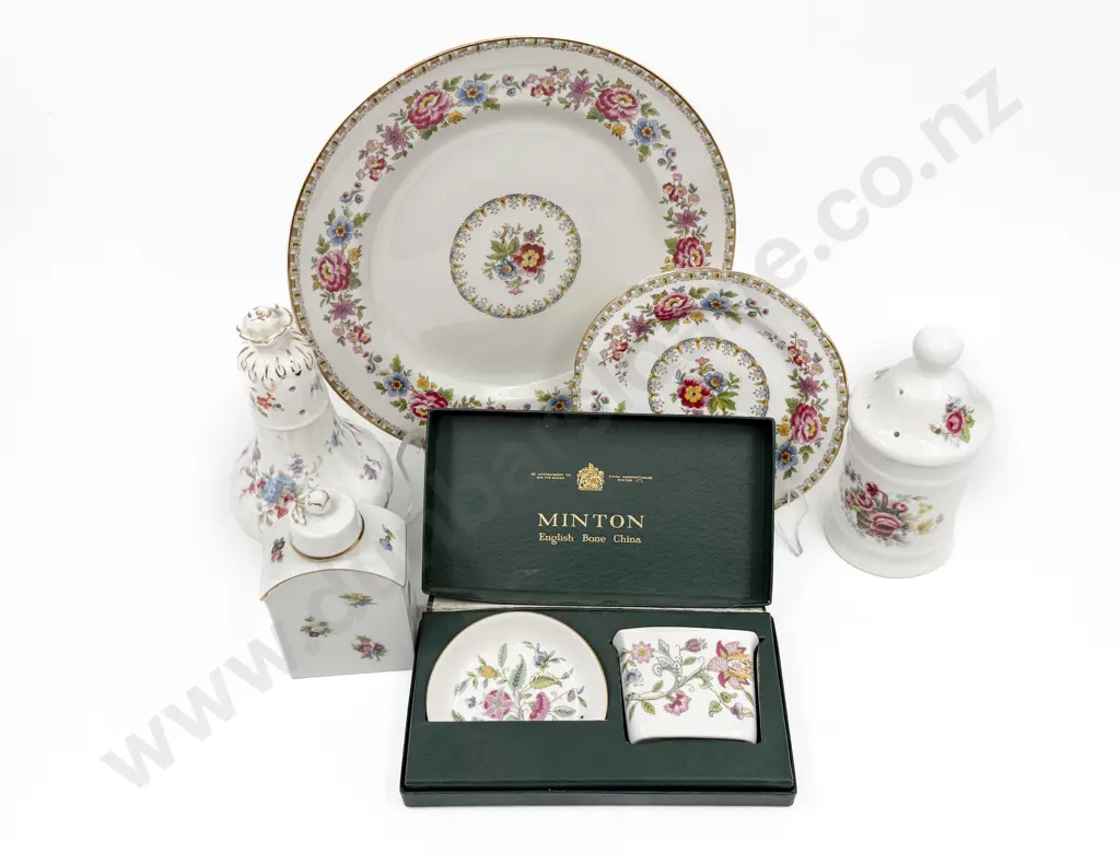 Hammersley Sugar Caster & Small Group of Other Floral China Image 1++