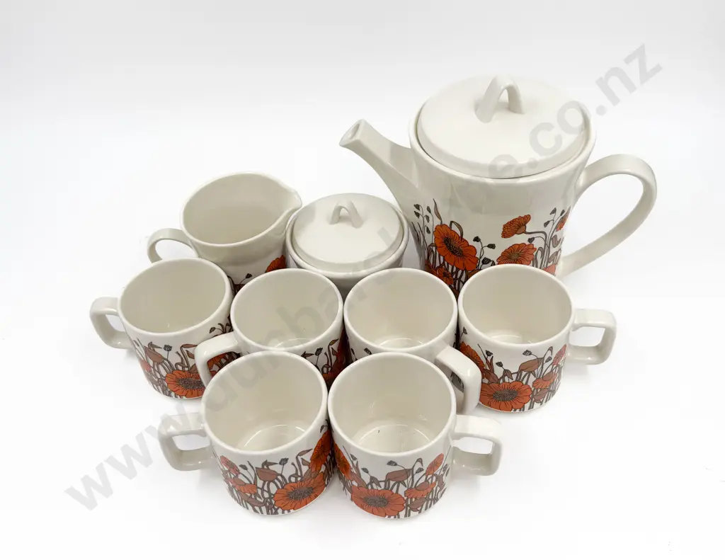 Crown Lynn "Sorrento" Coffee Set Image 1++