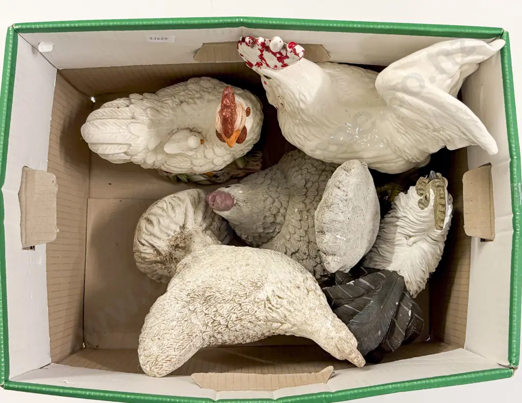 Box of Hen Ornaments Image 1++