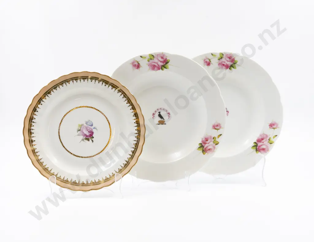 Pair Victorian Porridge Plates & Other Image 1++