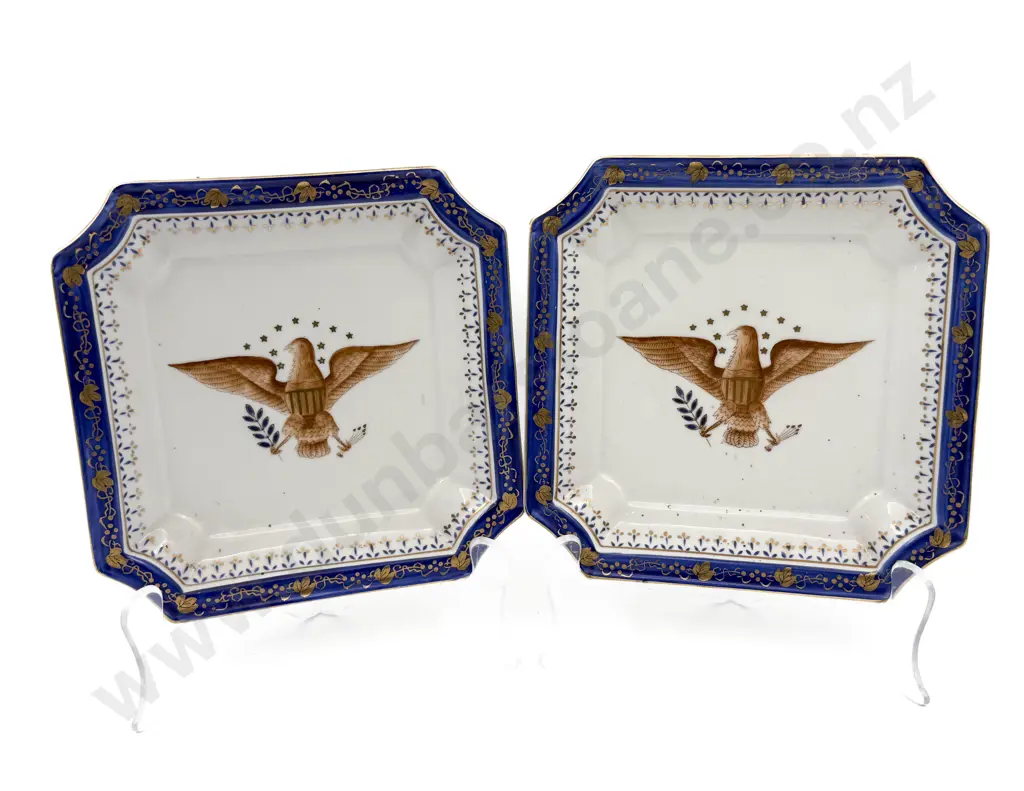 Two Shallow Bowls with Eagle Crest Image 1++