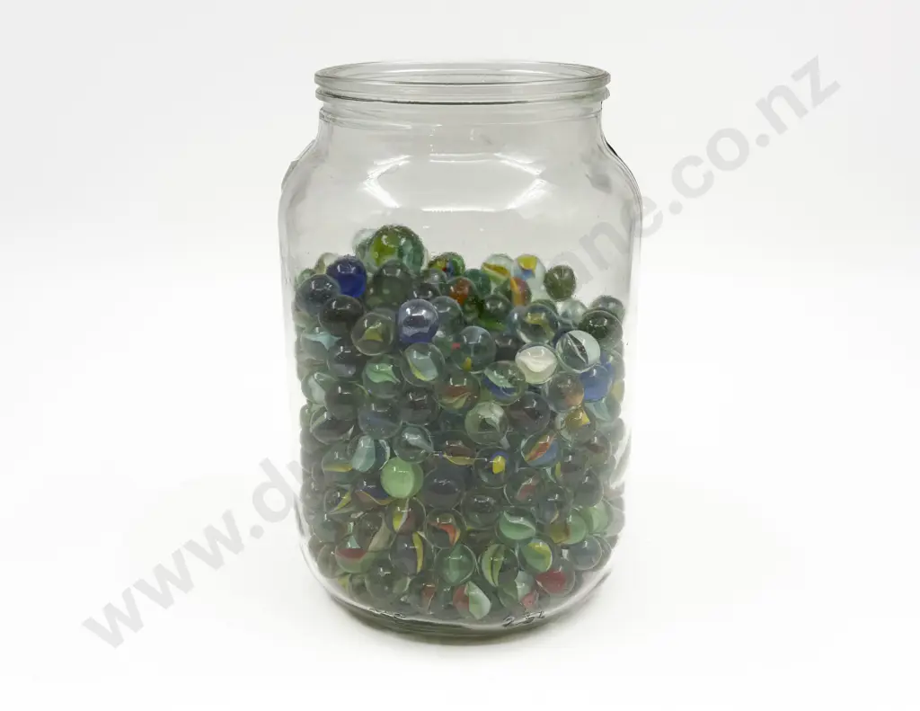 Glass Jar of Marbles Image 1++
