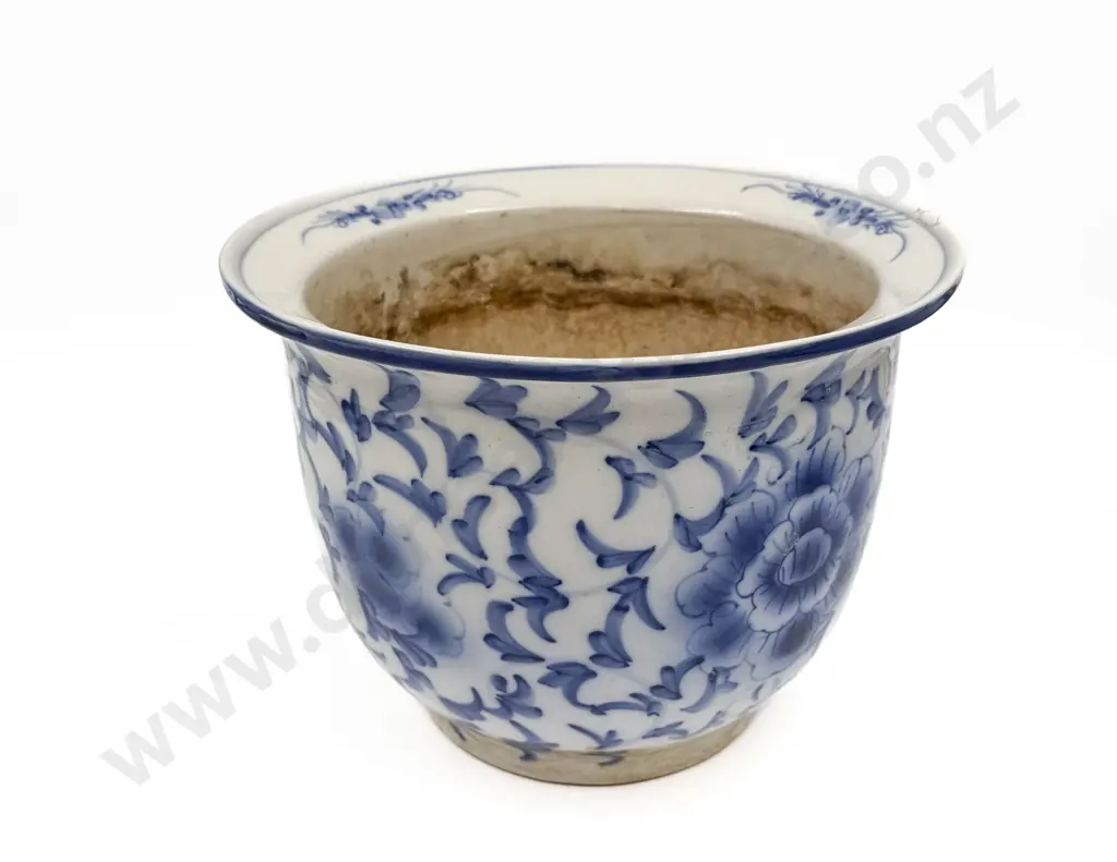 Modern Blue & White Jardiniere Image 1++