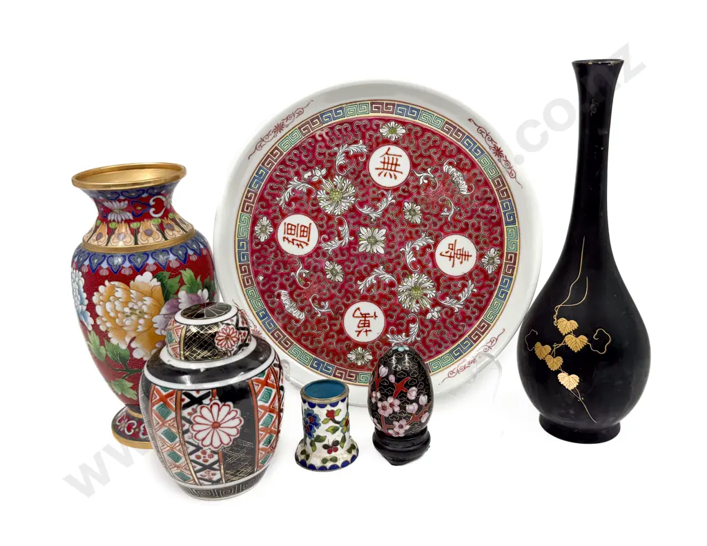 Thai Lidded Jar Vases Plate etc Image 1++