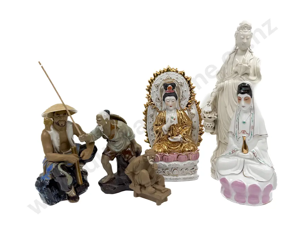 Six Various Asian Figurines Image 1++