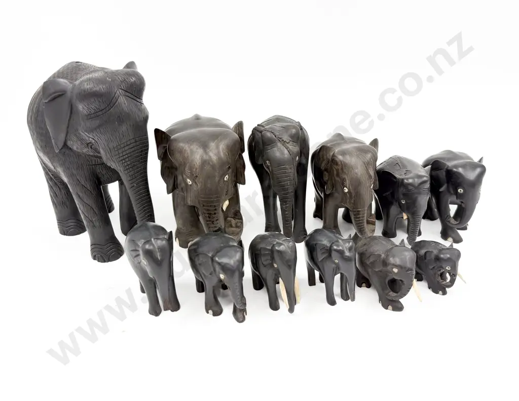 Box of Ebony Elephants Image 1++