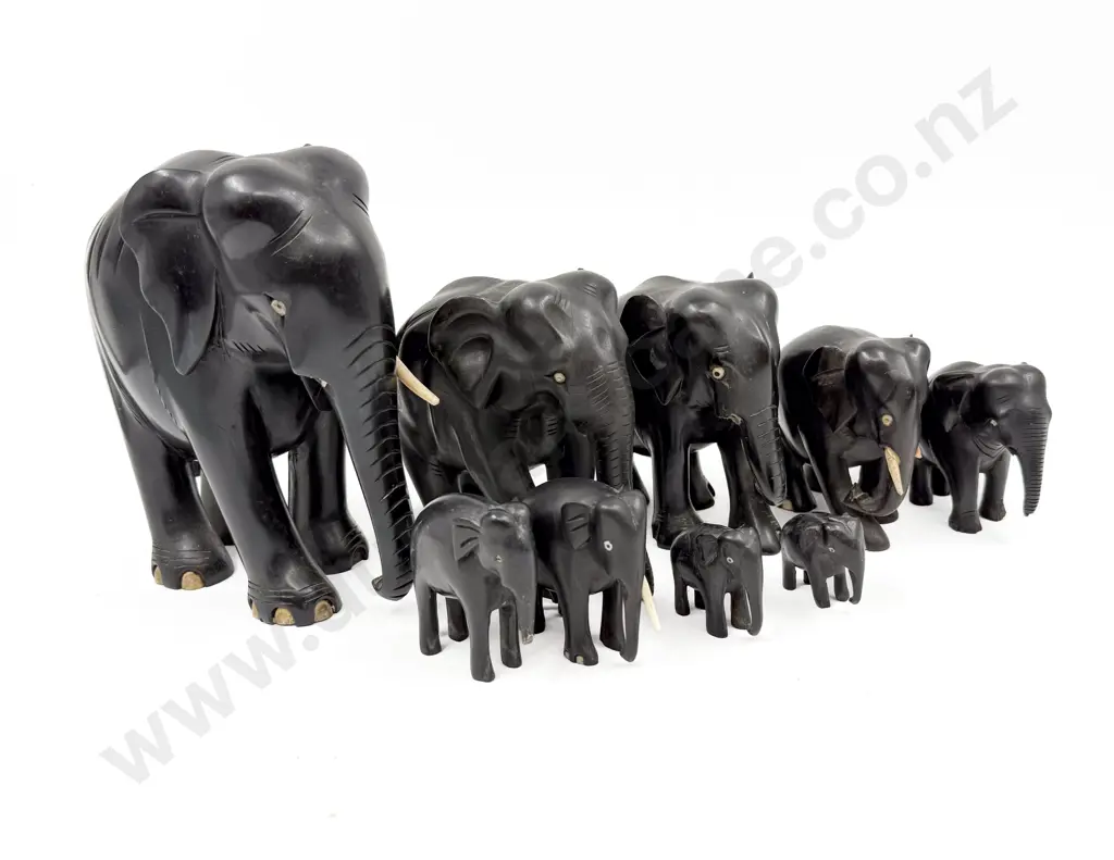 Box of Ebony Elephants Image 1++