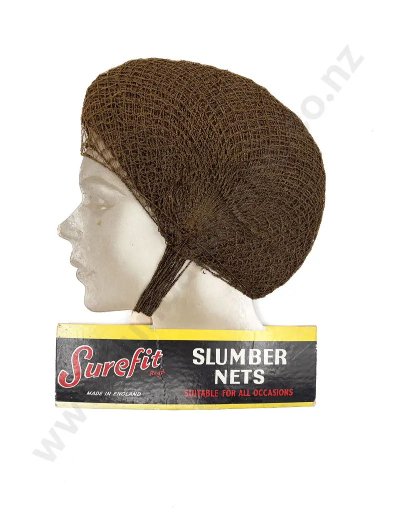 Vintage Hair Net Display Small Quantity of Linen & Flax Woven Bag Image 1++