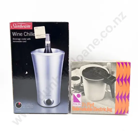 Sunbeam Wine Chiller Boxed Vintage Kitchen Bench Appliances & Heated Hair Curlers