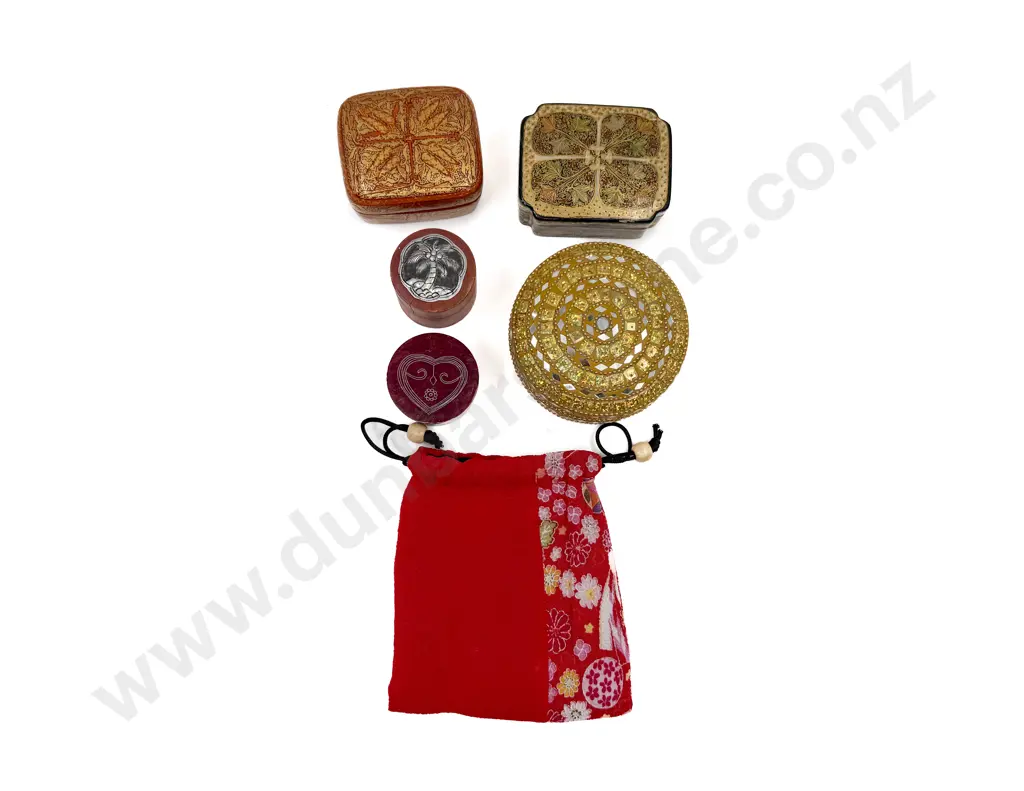 Five Indian Assorted Trinket Boxes Image 1++