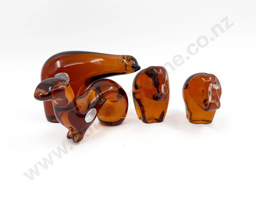 Four Mid C20th Wedgwood Glass Animals Image 1++