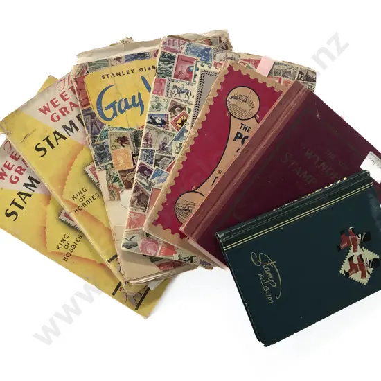 Seven Vintage World Stamp Albums Few Stamps