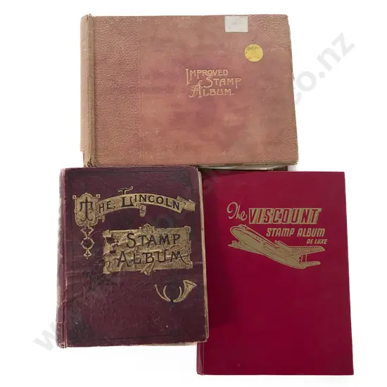 Three Vintage World Stamp Albums