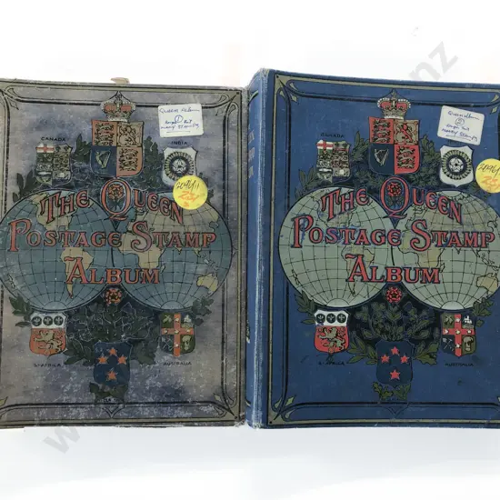 Two Vintage World Stamp Albums Few Stamps