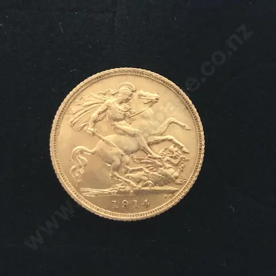 1914 Gold Half Sovereign