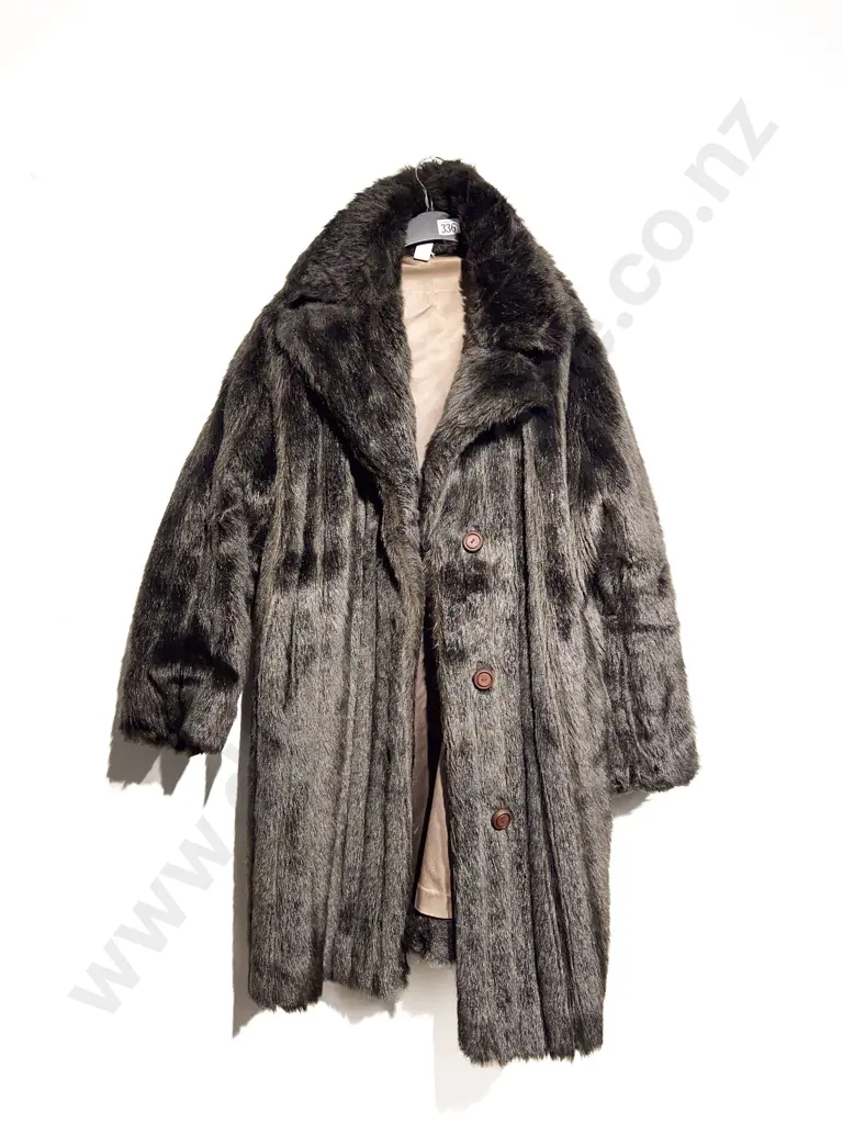 Faux Fur Three Quarter Length Coat Image 1++