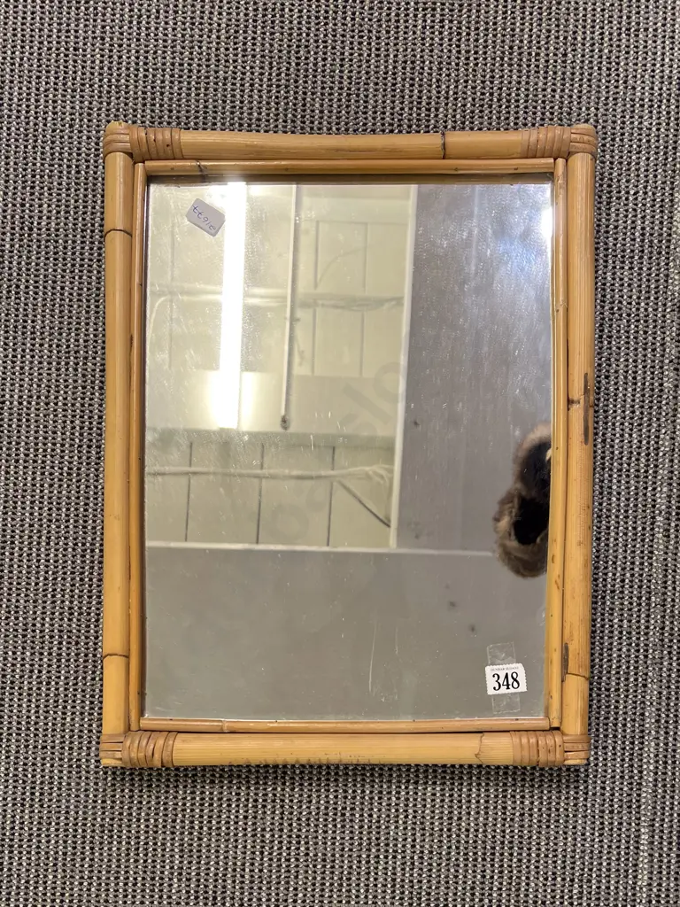 Bamboo Framed Vanity Wall Mirror Image 1++