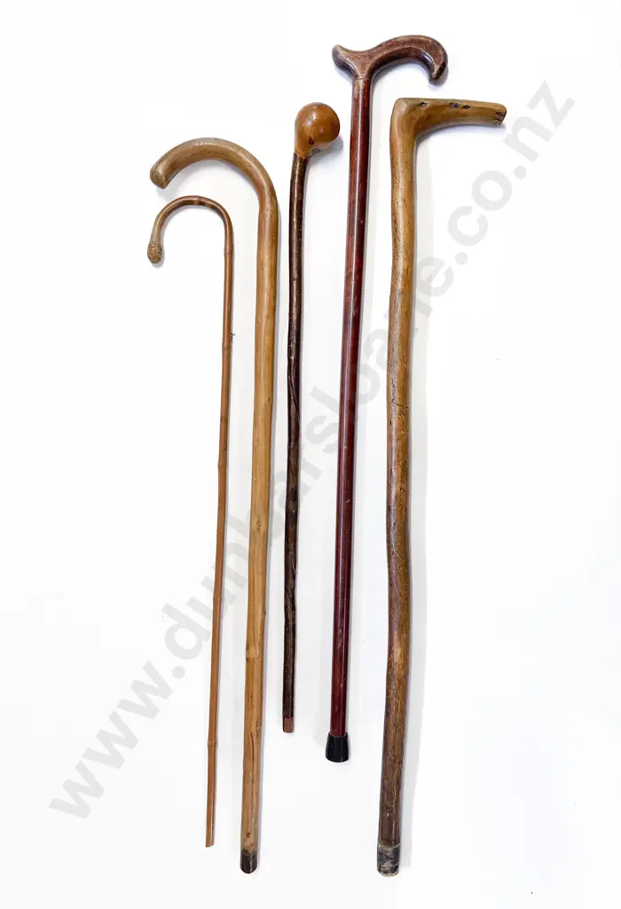 Shillelagh & Four Walking Sticks Image 1++