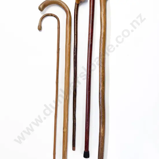 Shillelagh & Four Walking Sticks