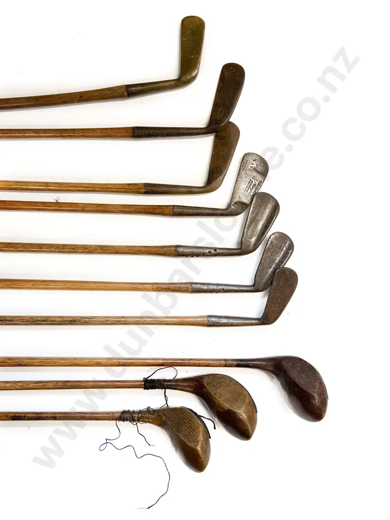Group Of Vintage Hickory Shafted Woods & Irons Image 1++