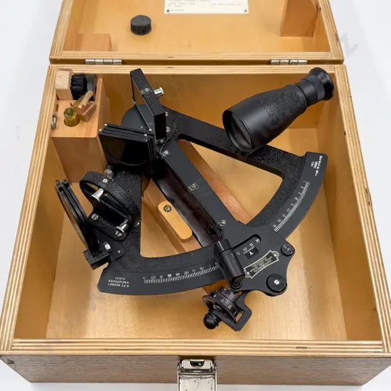 Cased Hezzanith Heath Navigational MCI 72283 Sextant in Case