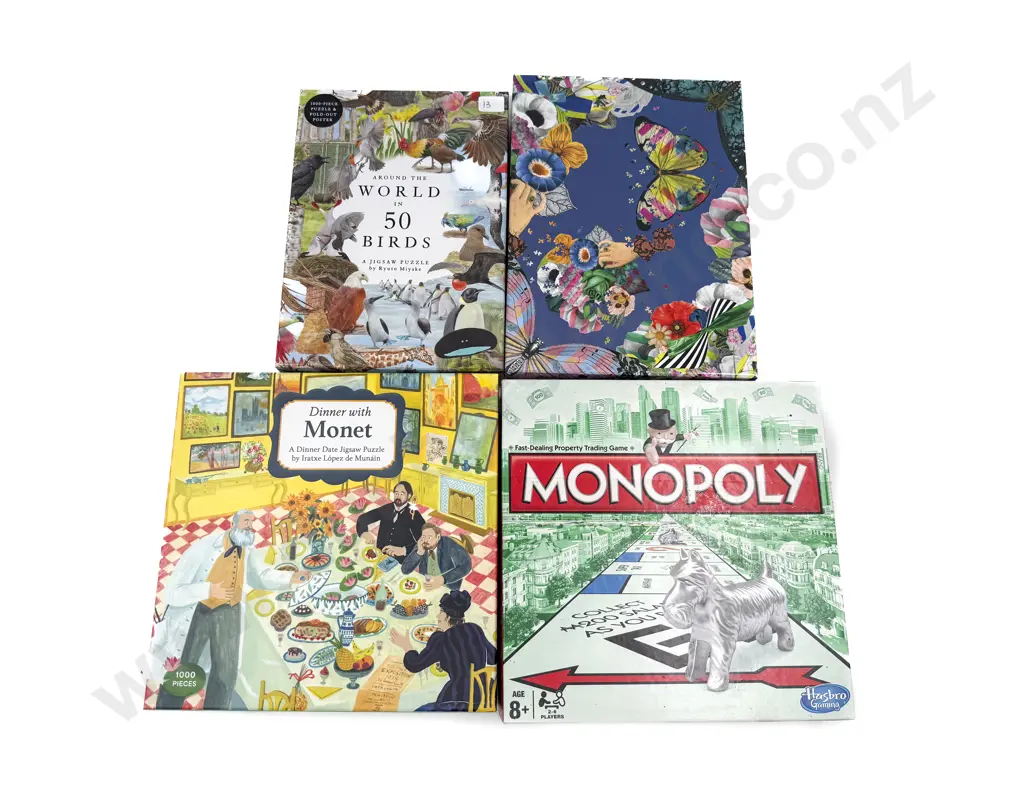 Three Jigsaw Puzzles & Monopoly Game Image 1++
