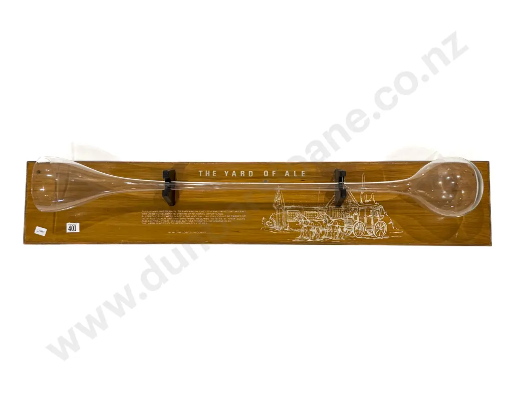 Yard of Ale Glass Mounted on Board Image 1++