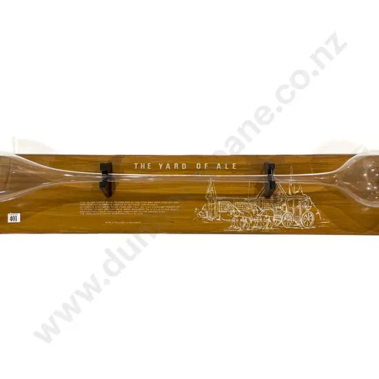 Yard of Ale Glass Mounted on Board