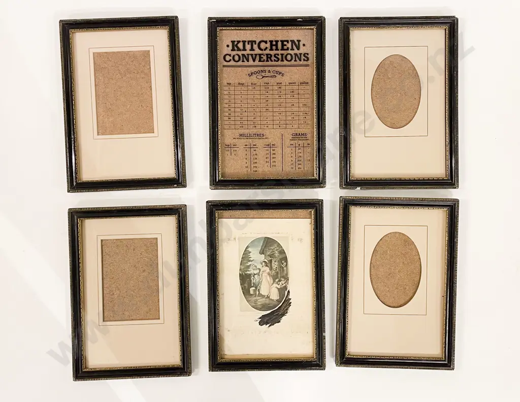 Six Victorian Ebonised Frames Image 1++
