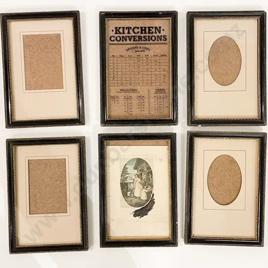 Six Victorian Ebonised Frames