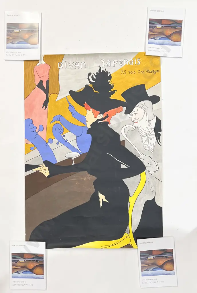 Three Handpainted Replica Posters & Two Others Image 1++