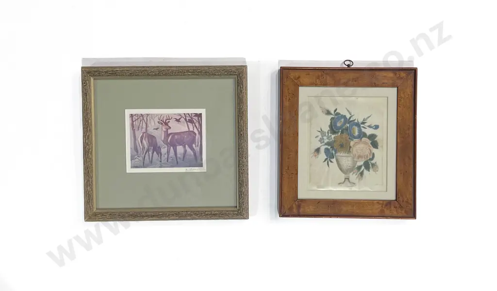 Framed Victorian Still Life On Rice Paper (af)  & Other Small Print Image 1++