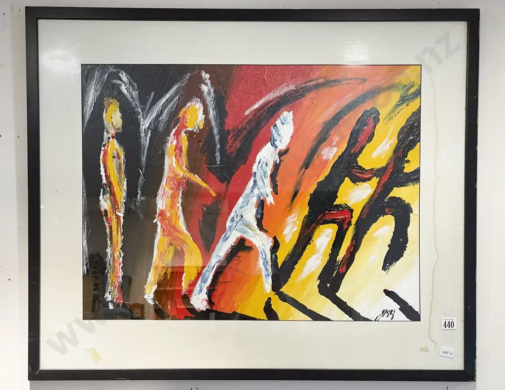 Untitled Abstract - Oil on Canvasboard Image 1++