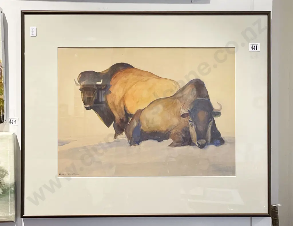 Kurt Wiese - (German-American 1887-1974) Buffalo Study - Watercolour Image 1++