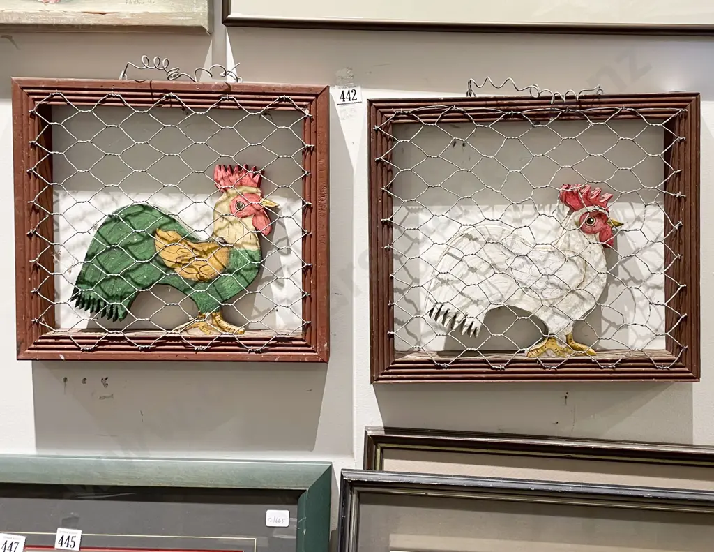 Two Folk Art 3D Poultry Art Works Image 1++