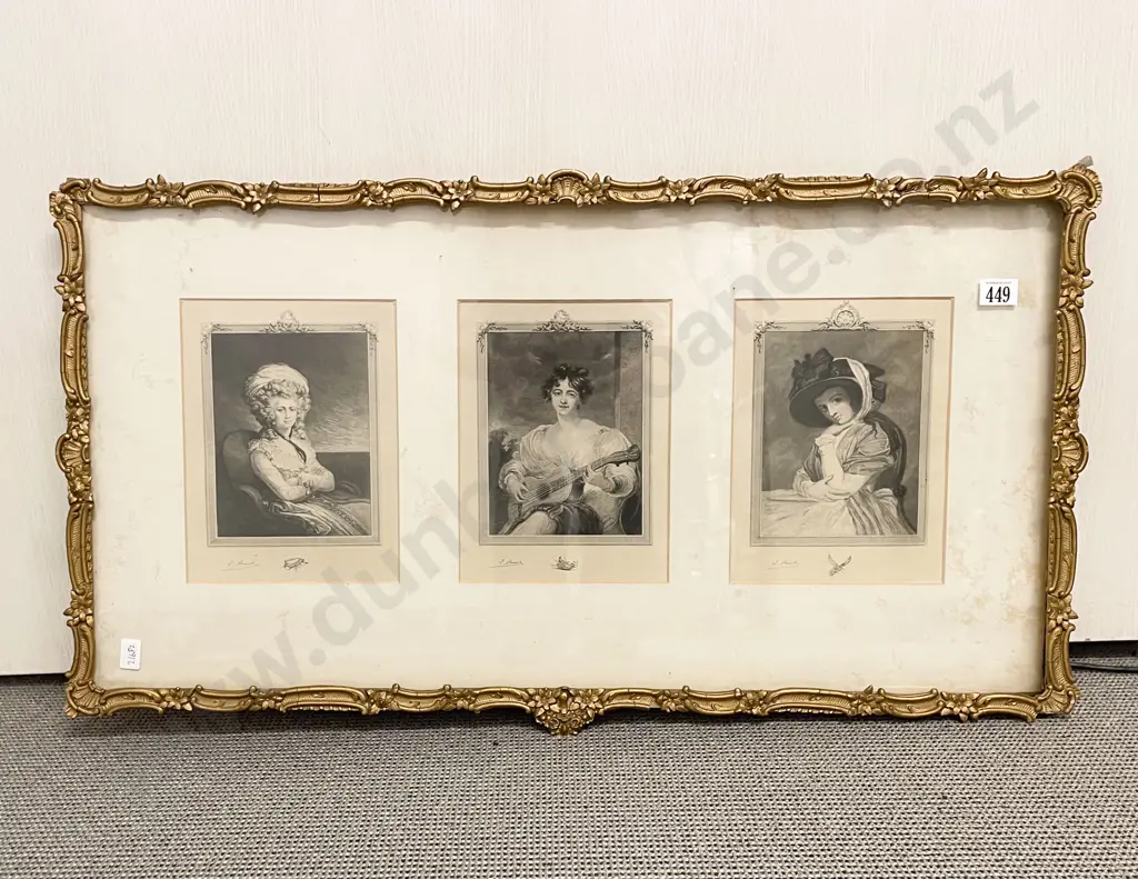 Three Victorian Book Plates Framed As One Image 1++