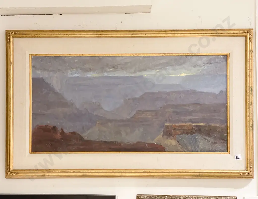 Stan Lowenkamp - "Spring Rains Grand Canyon" - Oil on Board Image 1++