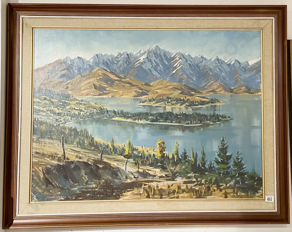 John Speedy - South Island Mountain Landscape - Oil on Board Image 1++