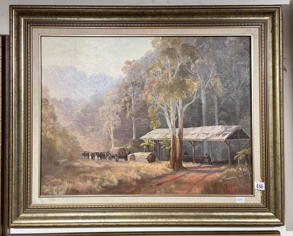 David Lewis - "The Sawmill Queensland" - Oil on Board Image 1++