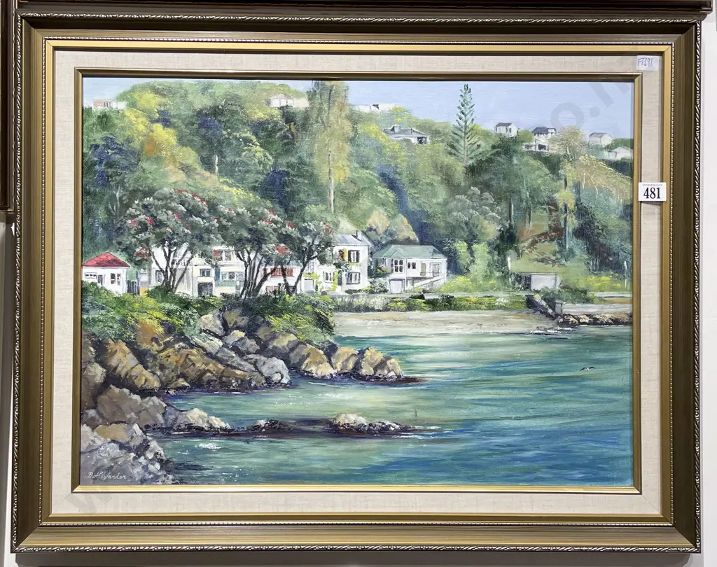 Beverley Alexander - "Karaka Bay" - Oil on Board Image 1++