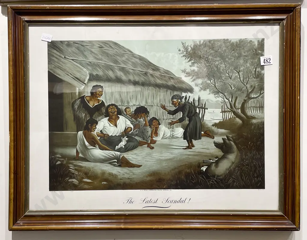 After George Sherriff - "The Latest Scandal" - Antique Lithographic Print by A. D. Willis Image 1++