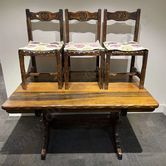 Desmond Pocock Hand adzed Refectory Table