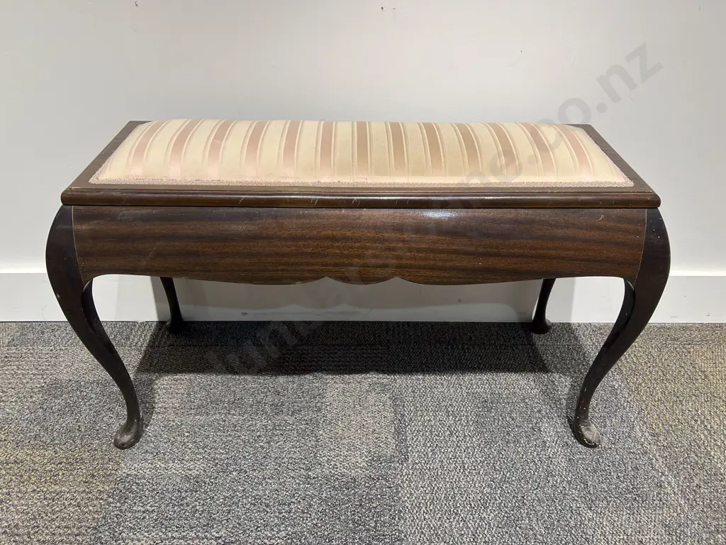 Mahogany Duet Piano Stool Image 1++