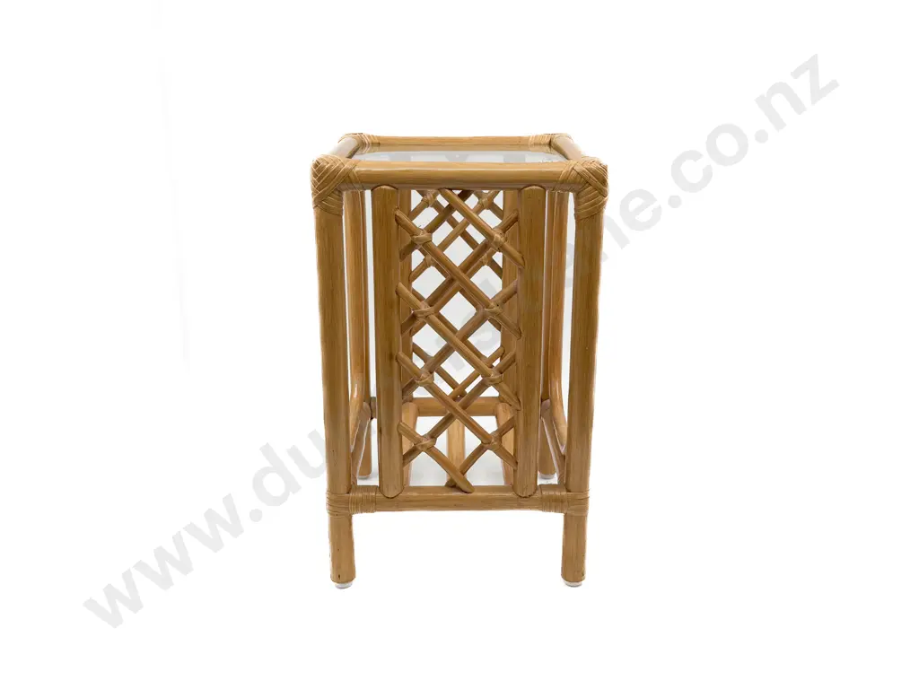 Glass Topped Bamboo Occasional Stand Image 1++