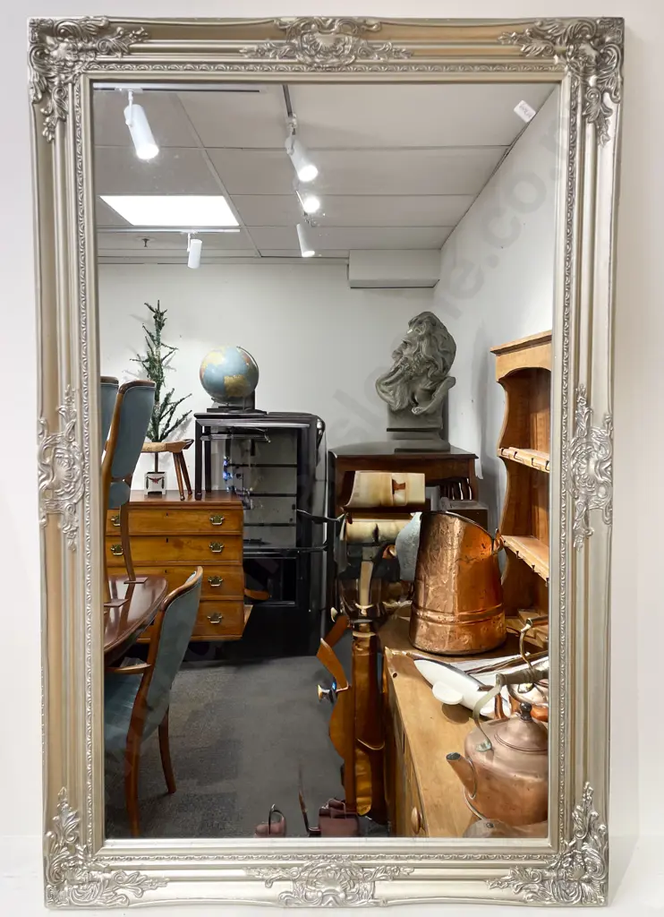 Large Rectangular Silver Gilt Framed Mirror Image 1++
