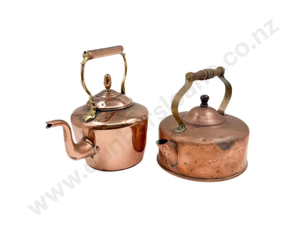 Two Copper and Brass Kettles Image 1++